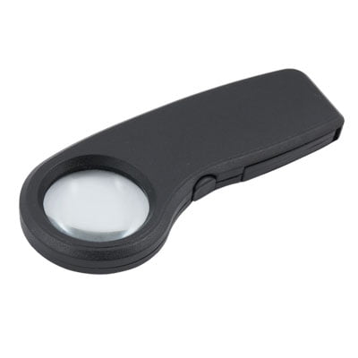 Latigo Handle Light - Unique Bargains 30mm Dia 2 Light 30x Plastic Magnifier With Handle