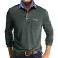 thumbnail image 2 of Men Clothing, Polo Shirt for Men Long Sleeve 3 Button Moisture Wicking Golf Shirts Solid Color Business Work Tee, 2 of 7