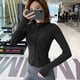 thumbnail image 3 of Chaqueta deportiva de manga larga para mujer, camisa de Yoga y Fitness con cremallera, Top cálido para gimnasio, ropa deportiva para correr, abrigos, ropa de entrenamiento para mujer, 3 of 5