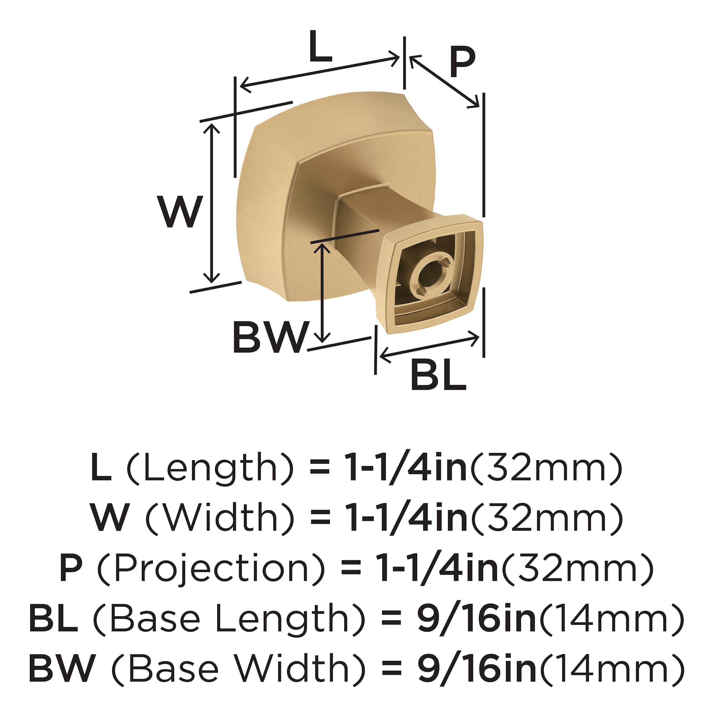 Amerock Stature 1-1/4 inch (32mm) Length Champagne Bronze Cabinet Knob, 10 Pack