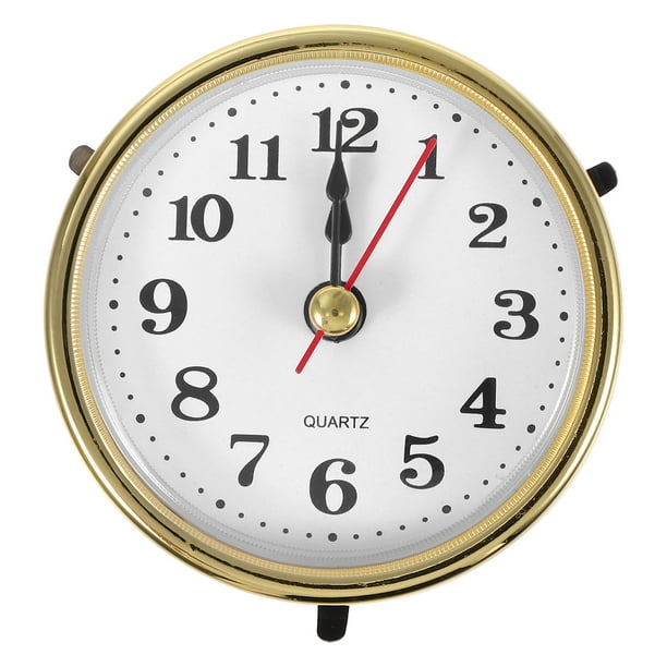 Reloj redondo con números arábigos, movimiento de cuarzo silencioso, cabezal de repuesto de 65 mm para proyectos de modernización de relojes de pared vintage.