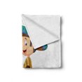 thumbnail image 2 of Donkey Soft Flannel Fleece Throw Blanket, Illustration of a Mexican Man Wearing a Traditional Sombrero and Riding a Donkey, Cozy Plush for Indoor and Outdoor Use, 50" x 60", Multicolor, by Ambesonne, 2 of 6