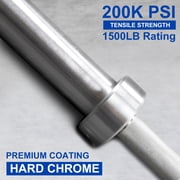 XPRT Fitness 20KG Olympic Multifunctional Weight Bar Weightlifting Deadlifting Powerlifting Rated 1500lb, Hard Chrome Coated