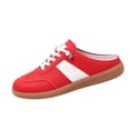 thumbnail image 3 of IEMIEMIEM Backless Trainers for Women Slip-On Mule Sneakers Breathable Open Back Lace-Up Casual Walking Shoes Retro Tennis Shoes 8 wide, 3 of 6