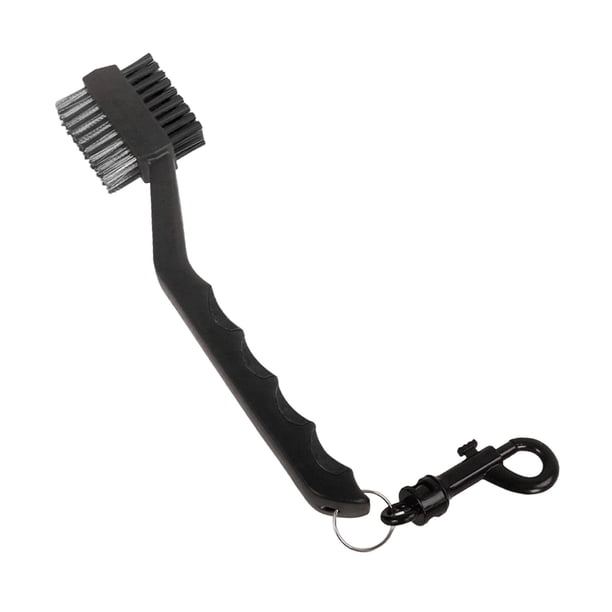 Cepillo de limpieza para palos de golf, para deportes al aire libre, mango antideslizante, herramienta de limpieza para putt Negro