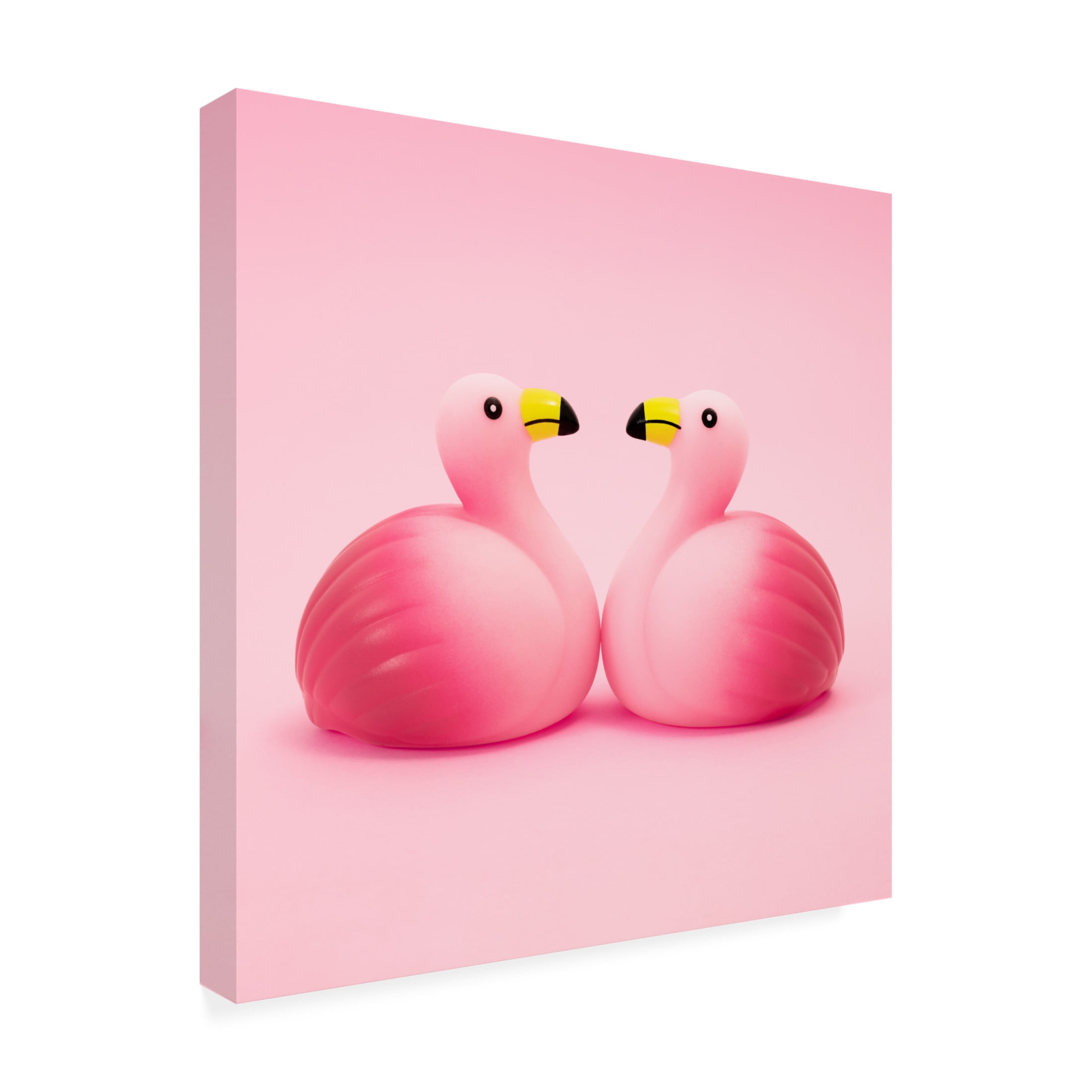 Canvas Wall Art - Julia Ramiro 'Flamencos.4.1' Wall Art for Living Room, Bedroom, or Office Décor by Trademark Fine Art - 35 x 35 Inches