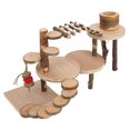 thumbnail image 4 of Escalera de escalada para hámster pequeño, plataforma de juegos, casa de madera, juguetes para mascotas pequeñas, 4 of 5