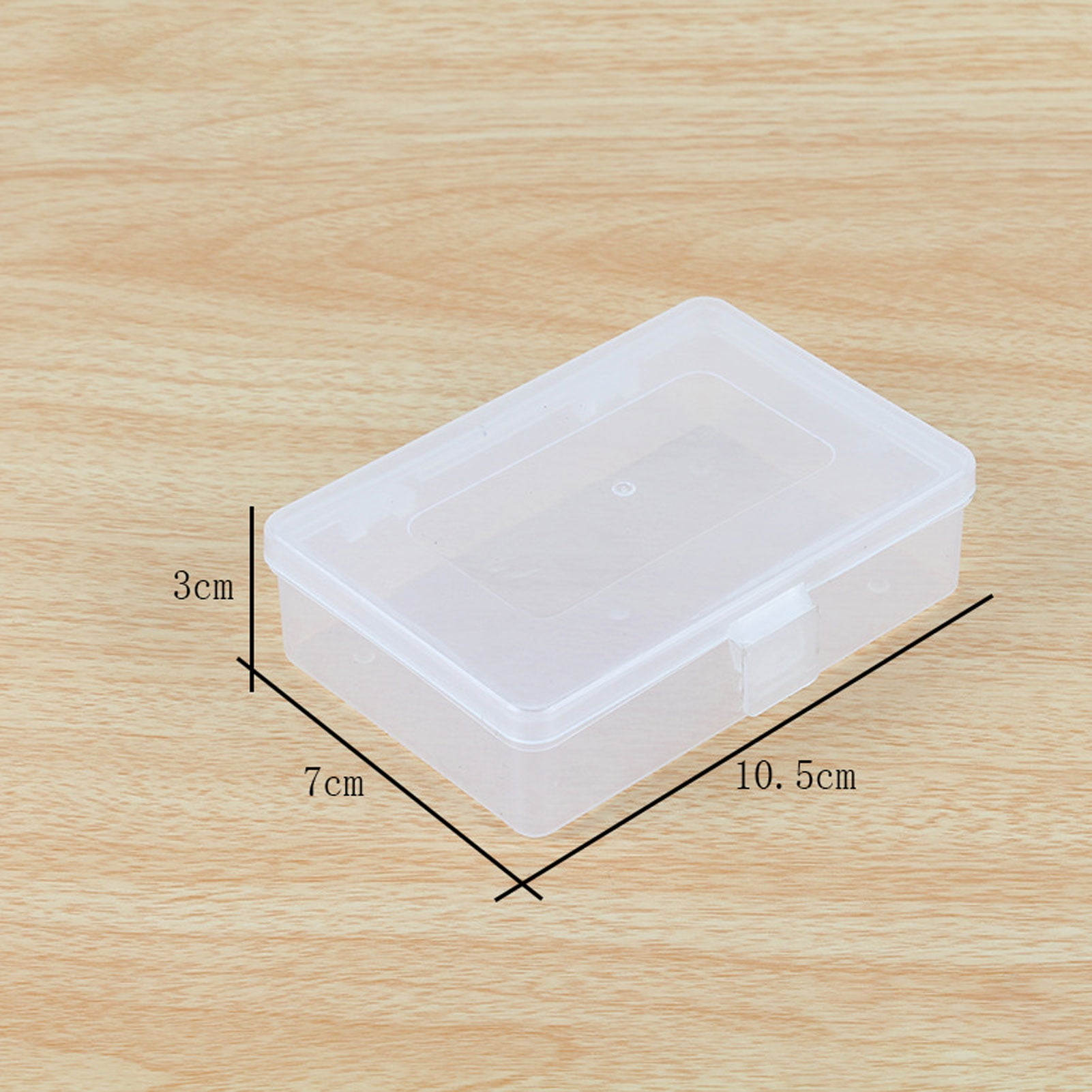 Teensery Small Square Clear Plastic Containers Box with Lid for Coins  Crafts Clips Beads Jewelry Nail Rhinestones Storage Box Case