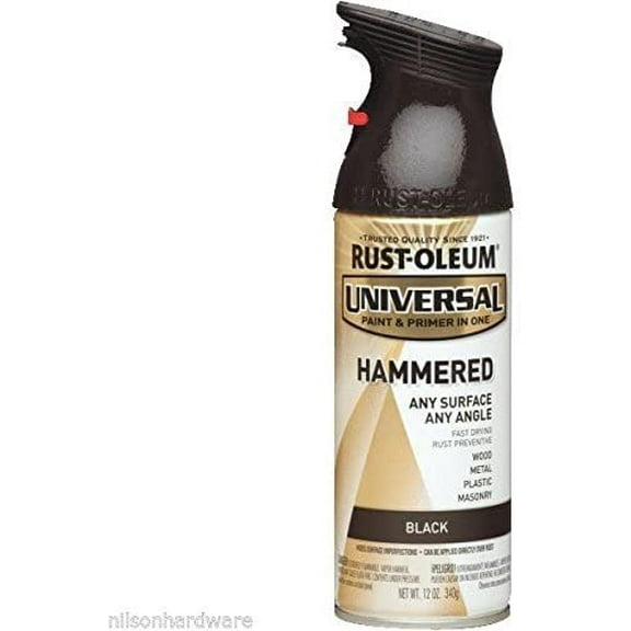 3 Pk Black RustOleum Universal All-Surface Hammered Gloss Spray Paint 245217