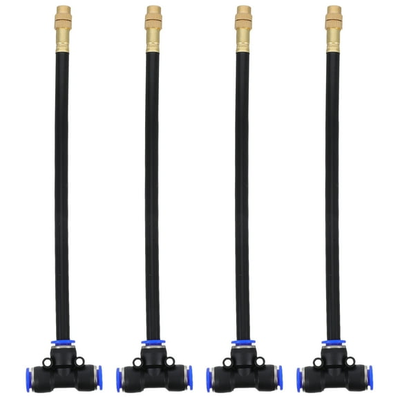 Raindrops 4pcs Adjustable Copper Atomizing Nozzles Brass Mist Spray Nozzle for Cooling Humidifying Garden Patio Greenhouse Rotatable