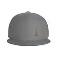 thumbnail image 3 of ZICANCN Alphabet I Pattern Baseball Caps, Trucker Hats for Men And Women, Adjustable Breathable Flat Caps, Gray, 3 of 6