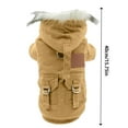 thumbnail image 2 of Double Layer Fleece Dog Jumpsuit - Collar Design, Warm - for Small Dogs (Teddy), Machine Washable, Winter/Cold Weather, 2 of 4