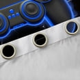 thumbnail image 4 of Homewish Chic Blue Honeycomb Curtains Pack of 2 (42x84 Each), Video Game Controller Curtains Blackout, Modern Gaming Player Bedroom Curtains, Window Curtains Home Decor, 4 of 6
