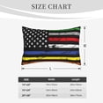 thumbnail image 4 of Daiia American Flag Pattern Bedding Waterproof Pillow Protector Zippered Queen – Bed Bug Proof Pillow Encasement-14"x20", 4 of 6