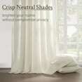 thumbnail image 3 of Pinch Pleated Curtains 90 Inches Long 2 Panels Set,Natural Cream Semi Sheer Cotton Blend Fabric Aesthetic Advanced Curtain Drapes for Living Room Bedroom,40x90 inch Length, 3 of 8