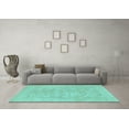 thumbnail image 3 of Ahgly Company Indoor Square Oriental Light Blue Traditional Area Rugs, 4' Square, 3 of 4