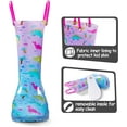 thumbnail image 6 of Kushyshoo Kids Blue Gradient Rain Boots Waterproof Light up Girls Boots with Handles 7M, 6 of 6