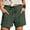 D288/Army Green, variant on Shorts For Women Summer Fashion High Waist Straight Leg Sport Casual Loose Shorts With Drawstring Pockets Elastic Band Leisure Shots Beach Vacation Lightweight