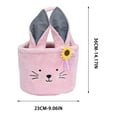 thumbnail image 3 of CREATITOY Easter Rabbit Ear Handheld Basket Holiday Egg Hunt Tote Home Decor, 3 of 6
