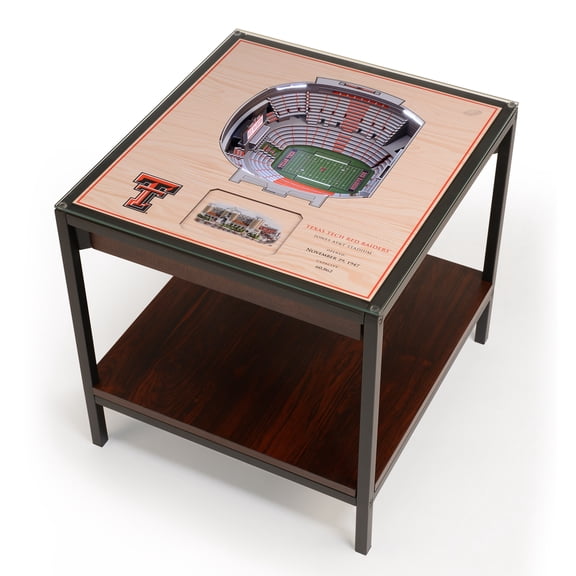 Texas Tech Red Raiders FB 25-Layer StadiumViews Lighted End Table