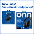 thumbnail image 3 of onn Wireless Over-Ear Bluetooth Headphones with Active Noise Cancelling, Black, 3 of 10
