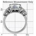 thumbnail image 2 of High polished (no plating) Stainless Steel Ring with AAA Grade CZ in Clear for Women Style TK007, 2 of 4