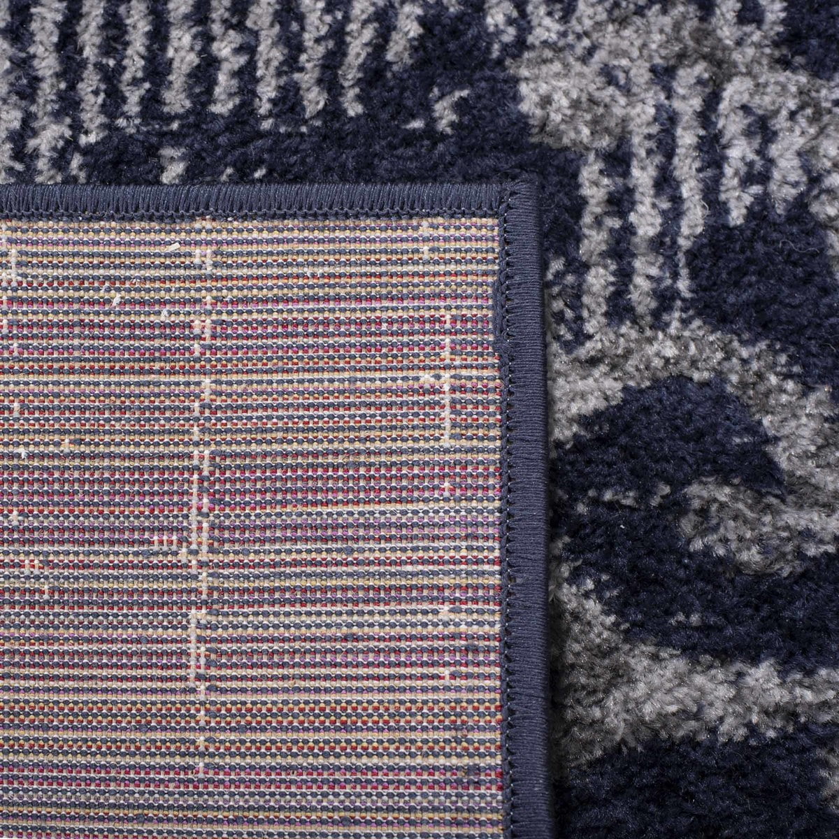 SAFAVIEH Adirondack Hortense Floral Area Rug, Navy/Silver, 5'1" x 7'6"