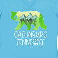 thumbnail image 4 of Inktastic Gatlinburg, Tennessee- Mountains and Bear Shape Women's V-Neck T-Shirt, 4 of 5