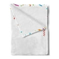 thumbnail image 2 of Party Soft Flannel Fleece Throw Blanket, Rain with Curls and Balloons Stars Dots Joyful Happy Greeting Concept, Cozy Plush for Indoor and Outdoor Use, 50" x 70", Multicolor, by Ambesonne, 2 of 5