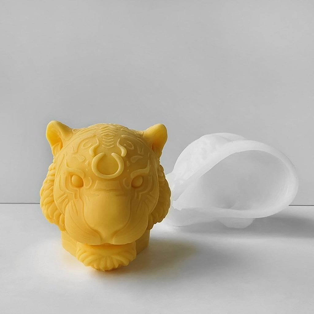 Silicone Mold 3D Head Gypsum Resin Castings Cake Baking for Fondant Chocolate Decorating Tool Head Silicone Gypsum Mold Epoxy Castings Soap Chocolate Cake Baking Tool Table Home Decorations