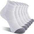 thumbnail image 3 of XUFLVPSEF 5 Pairs Men's Basketball Socks Solid Color Short Socks Black Socks Gym Golf Tennis Athletic Socks Work Socks White, 3 of 8