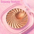 thumbnail image 3 of Paleta de maquillaje iluminador en crema XCF polvos iluminadores brillantes para mejillas cuerpo sombra de ojos plata rosa claro oro rosa morado champán 01, 3 of 3