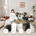 thumbnail image 3 of Homewish Black Gold Stripes Full Size Comforter Sets,Abstract Grunge Bedding Comforter Set,Black Reversible,3 Pieces,1 Comforter and 2 Pillowcases, 3 of 7