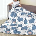 thumbnail image 6 of Fuzoiu Cute Hippos Print Ultra-Soft Micro Fleece Blanket,All Seasons Flannel Throw, Lightweight Blanket for Bed, Sofa, Couch, Movie Night, Camping, and Travel-60"x50", 6 of 7