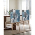 thumbnail image 5 of nqOlkjepod Blue Grey Chair Covers Set of 8, Decorative Chair Back Cover, Modern Oil Painting Art Abstract Dining Room Chair Slipcovers Removable Chair Protectors Covers for Party Banquet, 5 of 7