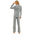 thumbnail image 3 of Jaclyn Women's Long Sleeve Sleep Notch Collar Set, Sizes S-XL, 3 of 5