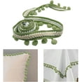 thumbnail image 4 of Zhuge Cinta de costura trenzada con flecos y borlas para cortinas, rollo de tela para tapicería, color verde, 4 of 5