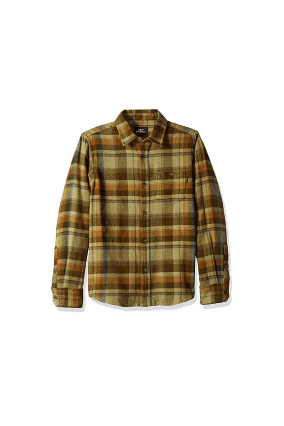 Boys' Big Redmond Flannel,Army,Size Large,
