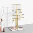 thumbnail image 4 of NIFFGAFF Jewelry Stand Holder Organizer, Display Rack for Necklaces, Earrings and Rings, Gold, 4 of 7