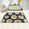 thumbnail image 2 of SKYSONIC 72x48in Summer Daisies Flower Area Rug, Gold Music Notes Non-Slip Floor Carpet for Indoor Living Dining Room and Bedroom Area, 2 of 7