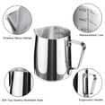 thumbnail image 3 of HOFASON - Jarra de acero inoxidable para espumar leche, jarra de capuchino, taza de café expreso, taza de crema para arte latte, 12 onzas (350 ml), 3 of 5
