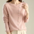 thumbnail image 5 of JUMESGU Womens Cardigan Women's Ribbed Button Front Cardigan Sweater (Hot Pink,L), 5 of 5