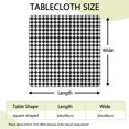 thumbnail image 2 of Black White Diamond Checkered Pattern Square Fitted Tablecloth with Elastic Edge,Square Table Cover,Washable Elastic Table Cover for Home Kitchen Party Decor 34"x34", 2 of 6