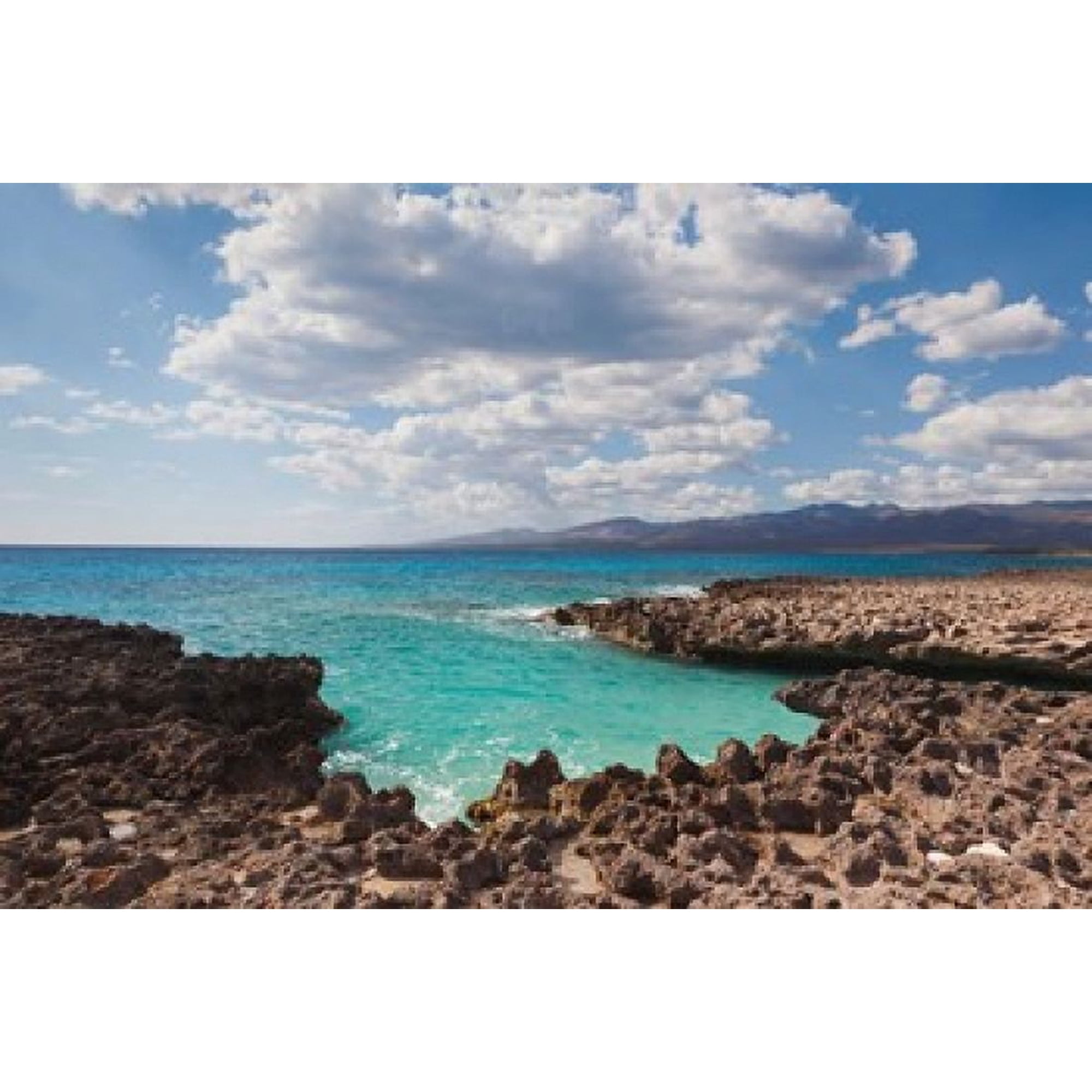 Cuba Trinidad Playa Ancon beach ocean cove Canvas Art - Walter Bibikow DanitaDelimont (28 x 19)