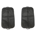 thumbnail image 1 of 2 fundas de tela no tejida para trajes, vestidos formales, bolsas con cremallera, portátiles, a prueba de polvo, para colgar (negras), 1 of 7