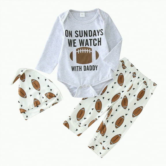Baby Clothes Boy Girl Fall/Winter Graphic Long Sleeve Elastic Waist 6 9 12 18 24 Months Everyday Outfit Set 2Pcs