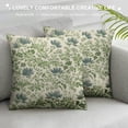 thumbnail image 3 of COMIO Sage Green Floral Pillow Covers Spring Vintage Rustic Old Style Cute Flower Green Cream Print Decorative Outdoor Pillowcases Farmhouse Throw Cushion Case Decor for Couch Sofa Bed, 3 of 5