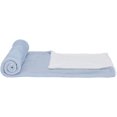 thumbnail image 3 of Soft Micromink Sherpa Throw Blanket - Full or Queen, Smoke Blue, 3 of 7