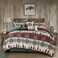 thumbnail image 4 of 7-Piece King Southwestern Cowboys Aztec Comforter Set - Multicolor Printed Washed Microfiber Lightweight Bedding for Teenagers and Adults, 4 of 5