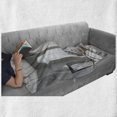 thumbnail image 6 of Modern Soft Flannel Fleece Throw Blanket, House in Urban City Scenery with Country Home View from Windows Print, Cozy Plush for Indoor and Outdoor Use, 50" x 60", White and Eggshell, by Ambesonne, 6 of 6